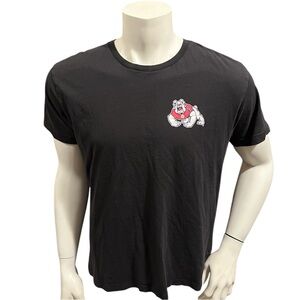 USCAPE Men’s Athletic T-Shirt Black Red Fresno State Logo Short Sleeve L